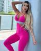 Macacão Fitness Engana Mamãe com Empina Bumbum Rosa