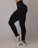 Calça Legging Modeladora Preta com Cós Alto