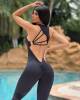 Macacão Fitness Allure com Empina Bumbum Preto