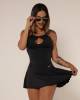 Vestido Fitness Gota com Short Embutido Preto