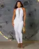 Macacão Mônaco de Jacquard Branco Fitness & Casual