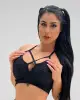 Top Fitness Strappy de Jacquard Preto