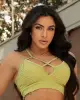 Top Fitness Strappy Brocado Bambu