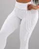 Calça Legging de Jacquard Empina Bumbum Coração Branca