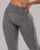 Calça Legging de Jacquard Empina Bumbum Coração Cinza