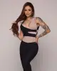 Macacão Golden Gate Empina Bumbum de Jacquard Dunas Preto